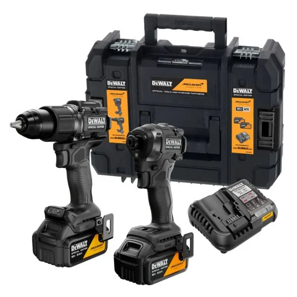 Комплект акумулаторен ударен винтоверт и гайковерт DeWALT DCK2222MP2T-QW, McLaren F1 XR, 18 V, с 2 x 5 Ah батерии, зарядно у-во и куфар / DCK2222MP2T-QW Комплект акумулаторен ударен винтоверт и гайковерт DeWALT DCK2222MP2T-QW, McLaren F1 XR, 18 V, с 2 x 5 Ah батерии, зарядно у-во и куфар / DCK2222MP2T-QW